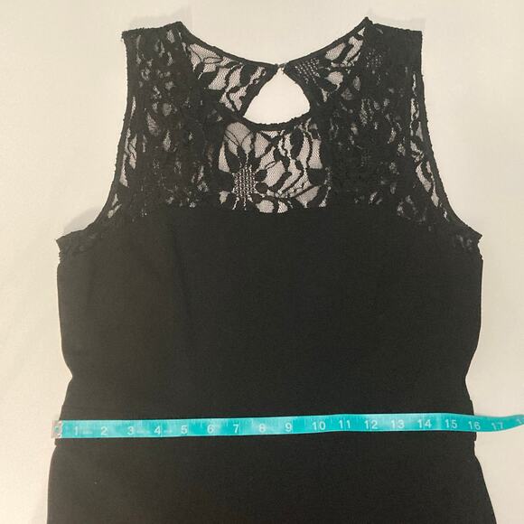 TAYLOR Women’s Size 8 Black Lace Bodice Jumpsuit Elegant Stretch Evening - Picture 8 of 9